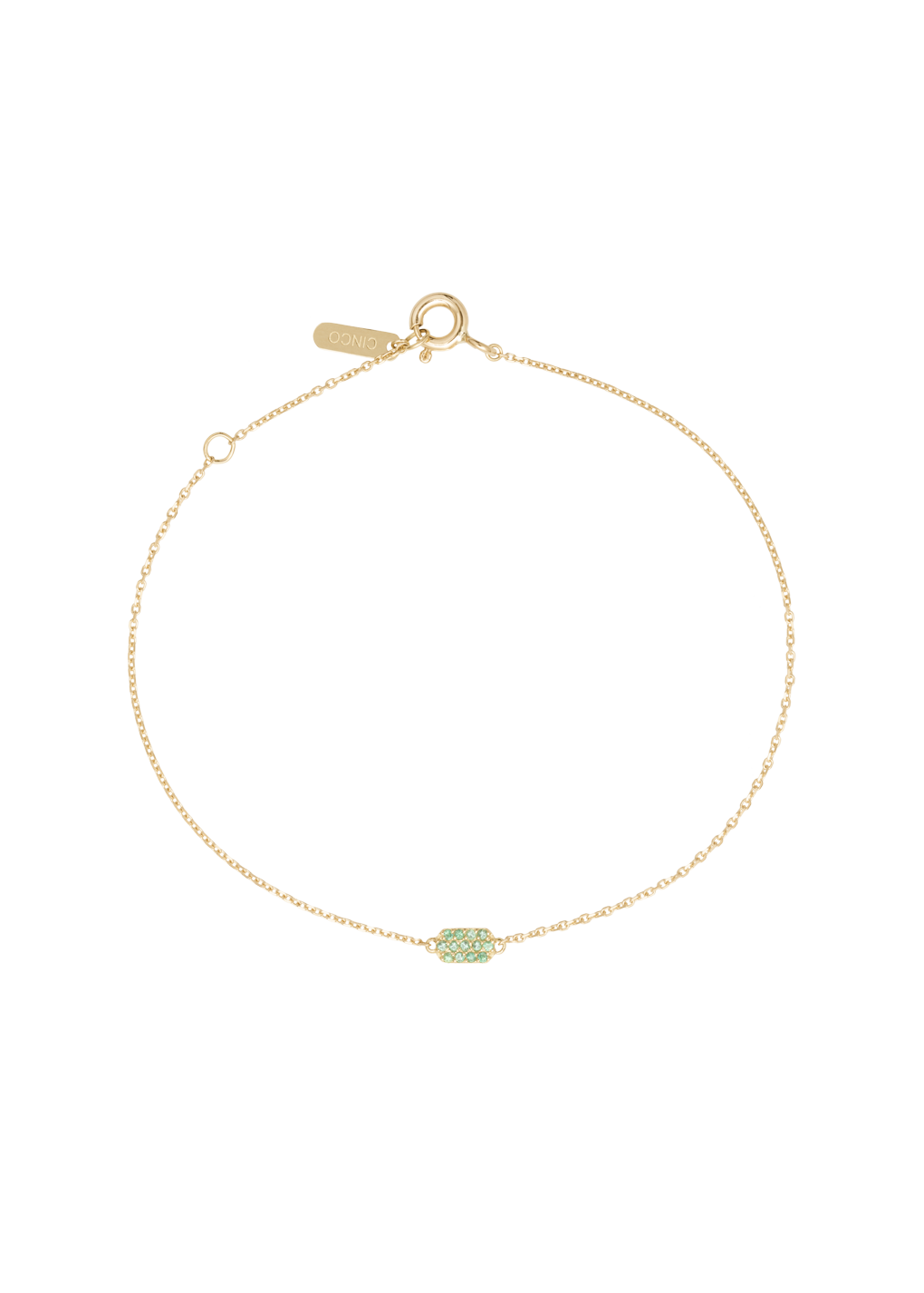 pulsera hanna 18k esmeralda