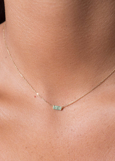 collar hannah 18k esmeralda Collares