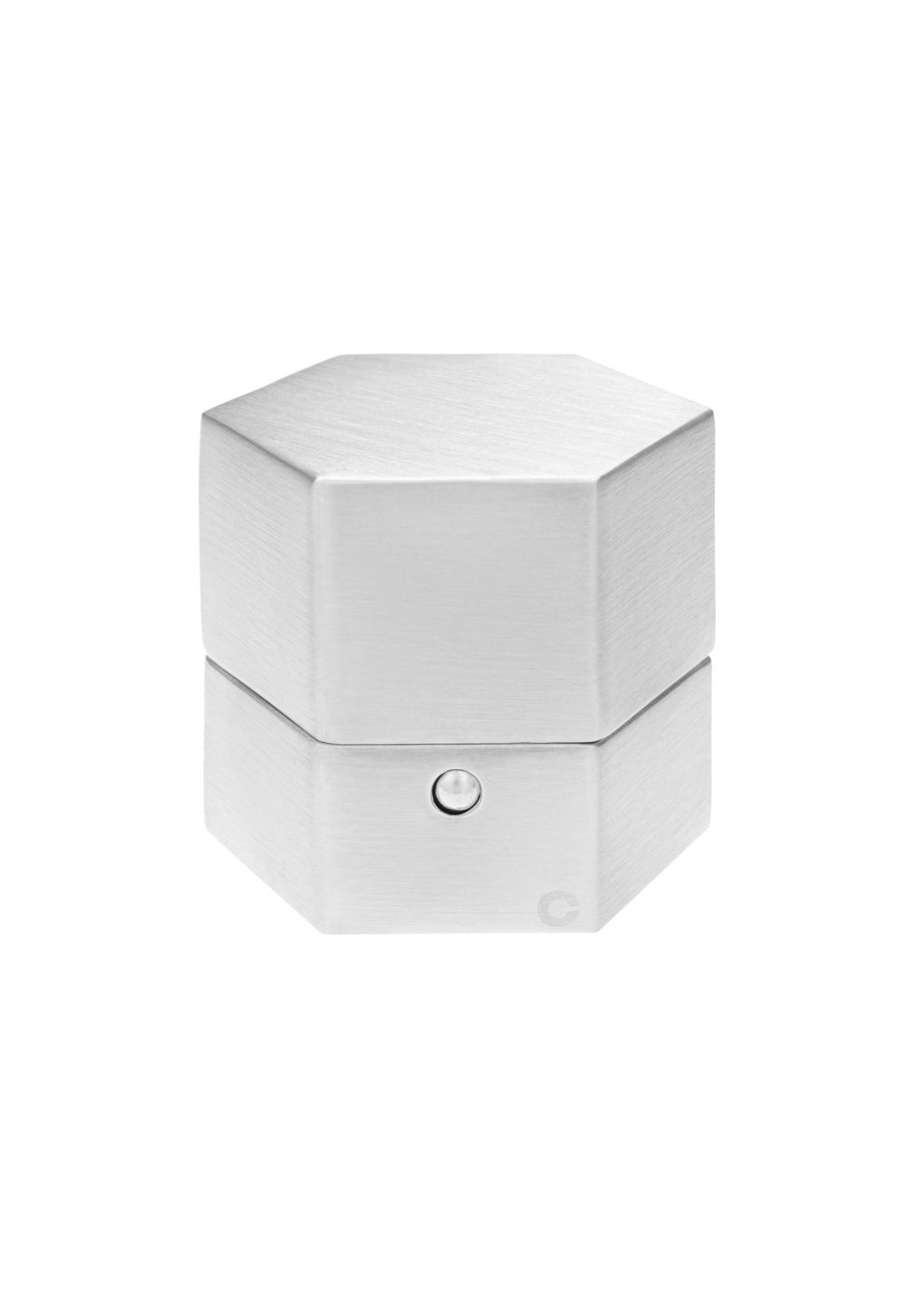la caja de esterlina hexagonal