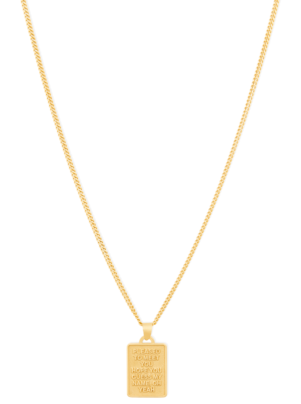 jodie shaped necklace in gold