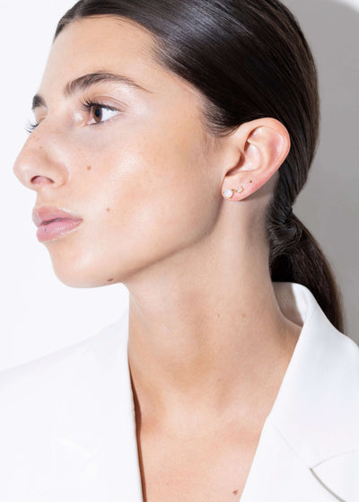 Pendientes de piercing Lena Stud Opala 18k