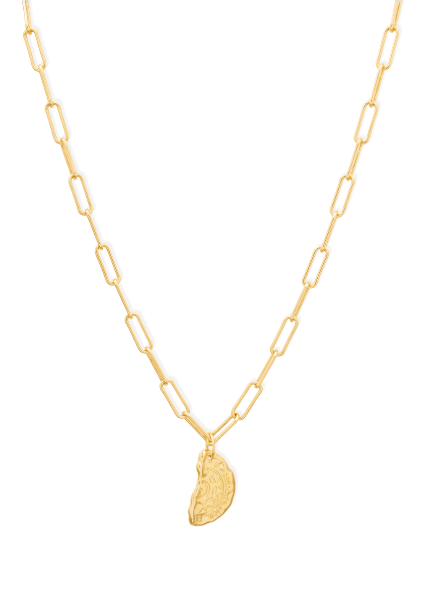 maria deconstructed necklace in gold