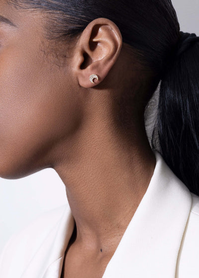 pendientes de esmeralda con tachuela mush de 18k