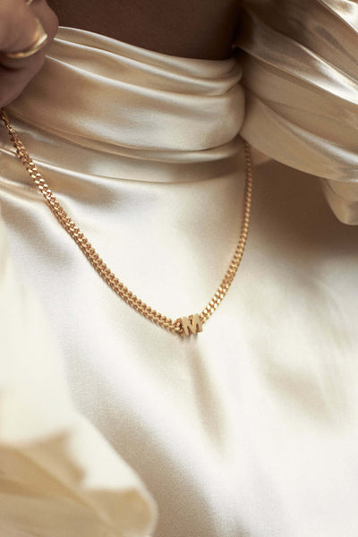 alphabet necklace with pendant M Necklaces