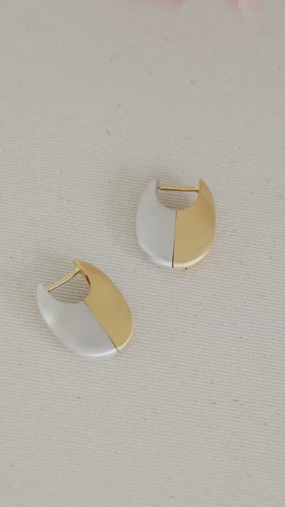 Lara two tone earrings earrings