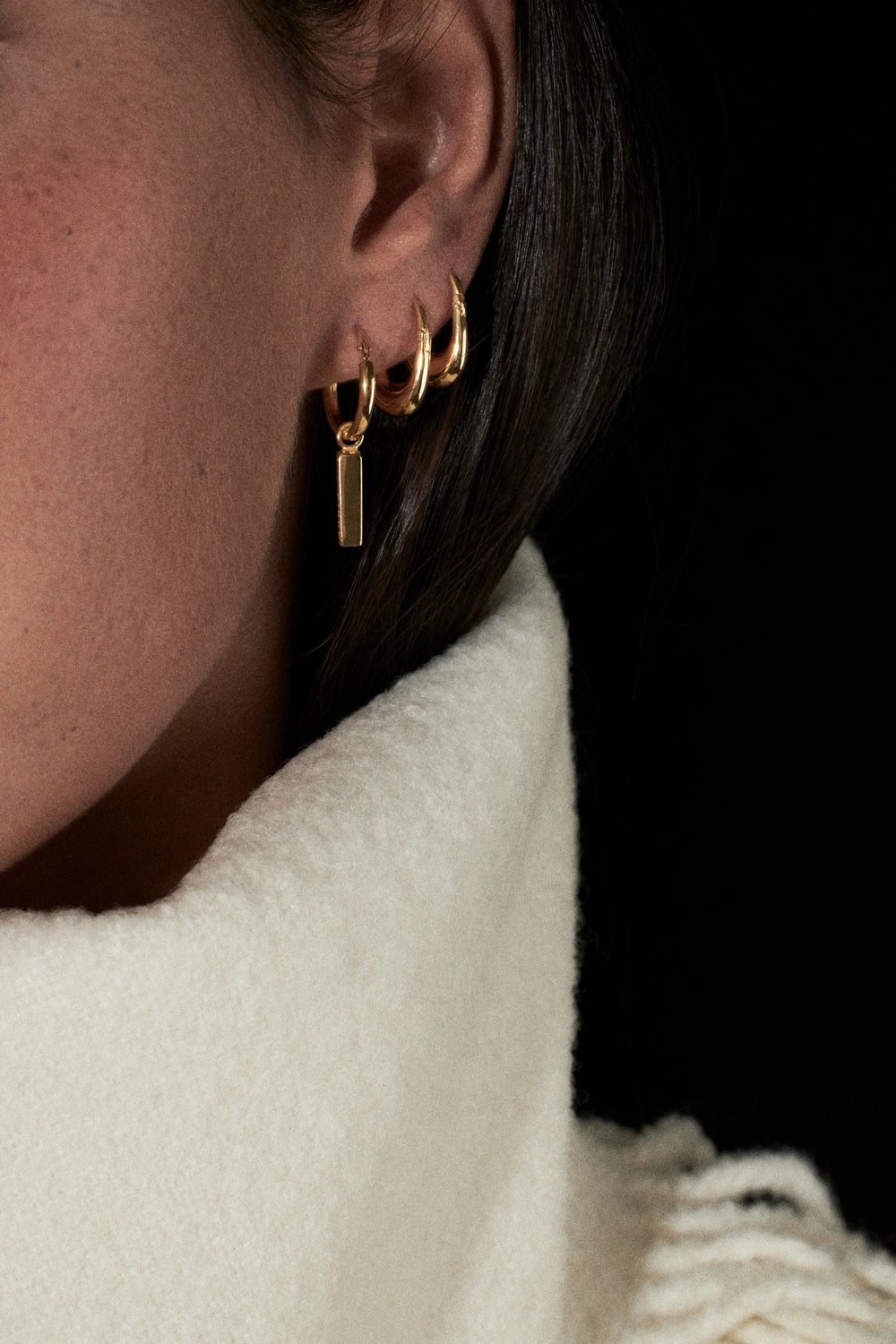 bela huggies earrings