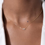 model wearing tatjana 18k diamond 