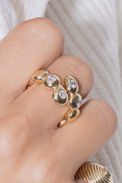 anillo de diamantes esfera imperfecta 18k Anillos