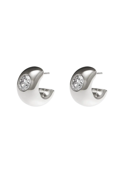 pendientes aros pequeños halo violeta