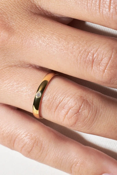 nosotros anillo de compromiso de 18k con diamante Anillos