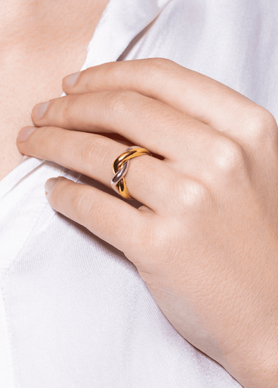 anillo doble tejido Anillos